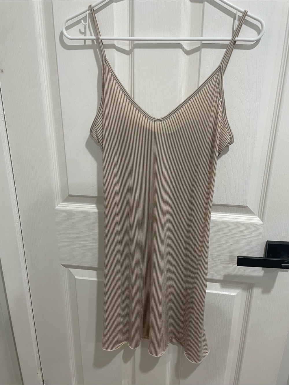 Intimissimi micro stripe brown maroon slip dress size small